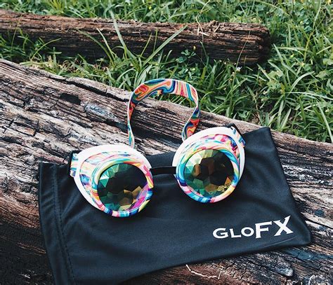 glofx kandi swirl padded kaleidoscope goggles diffraction rave edm limited edition