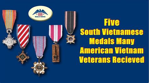 Five Medals Many Vietnam Veterans Were Awarded By The Republic Of South