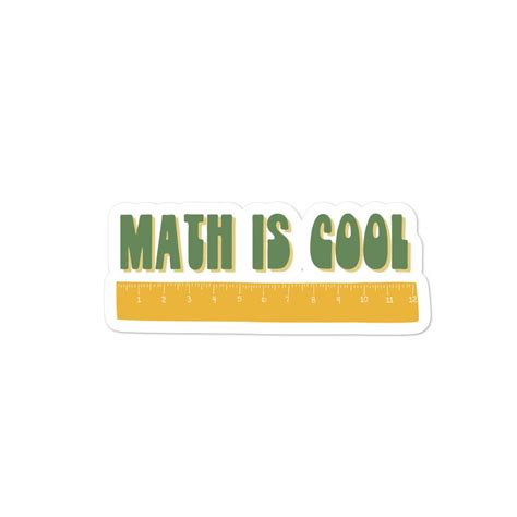 Math Is Cool Sticker Math Sticker Math Nerd Math Teacher Etsy