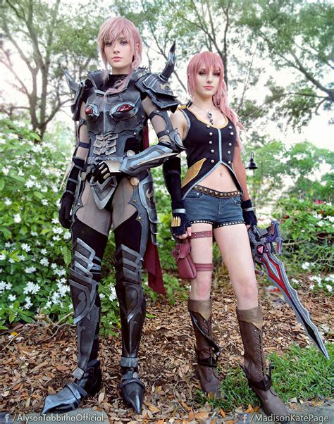 Lightning And Serah Final Fantasy 13 Cosplays By Alysontabbitha On