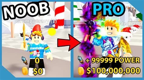 Noob To Pro I Unlocked The God Sword And Became Too Powerful Roblox