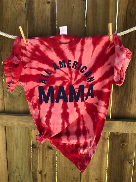 All American Mama Patriotic Mama Graphic T Shirt In 2020 Custom Tie