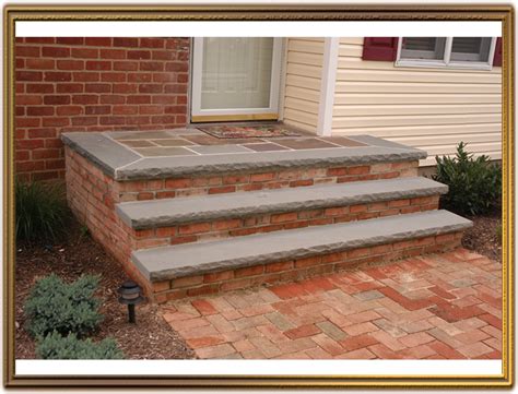 Bluestone Steps With Brick Long Island Stoops Steps And Front Porches