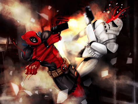 Deadpool Vs Star Wars Trooper By Suspension99 On Deviantart
