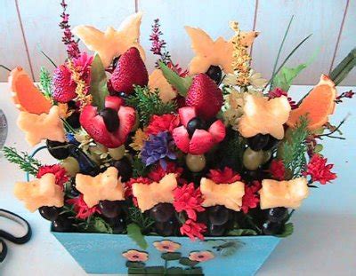 Basket with fruits and flowers. Edible arrangements fruit arrangements how to from ...