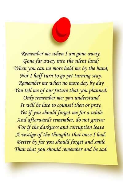 4 Best Remember Me Funeral Poems Grief And Sympathy