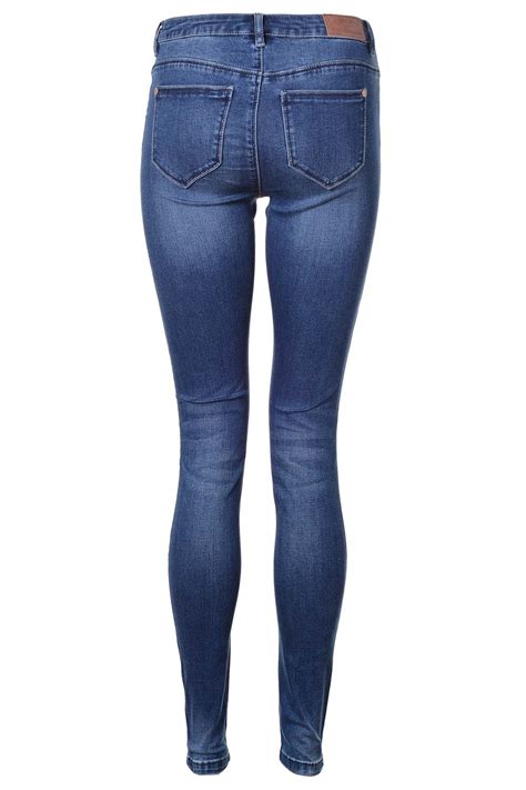 Only Ultimate Long Length Skinny Jeans In Medium Blue Iclothing