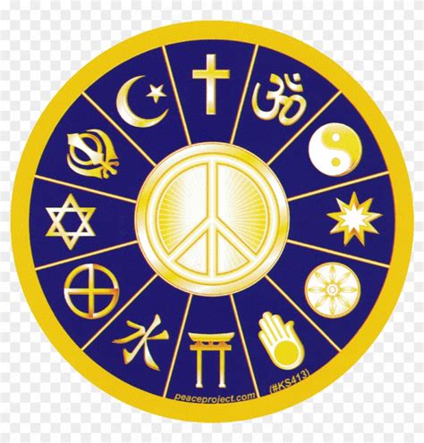 Small Bumper Sticker Decal All Religion Symbol In One Hd Png