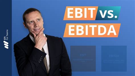 With the ebit you can benchmark. EBIT vs. EBITDA - YouTube