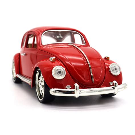Miniatura Volkswagen Fusca 1 18 Rodas Esportivas Vermelho