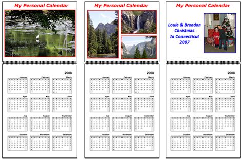 Monthly Calendar Sample