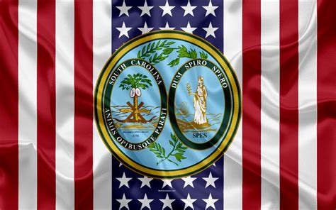 Download Wallpapers South Carolina Usa 4k American State Seal Of