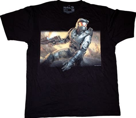 Halo Master Chief Black T Shirt Xxl Ikon Collectables