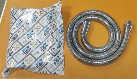 Silver Stainless Steel Shower Tube Heavy Dimension Size 1 2 Meter At
