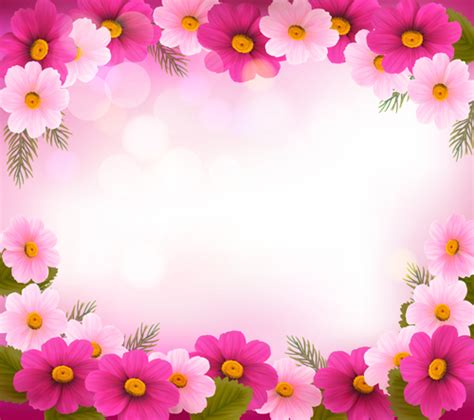 Beautiful Flower Frame Vector Graphics 01 Vector Flower Free Download