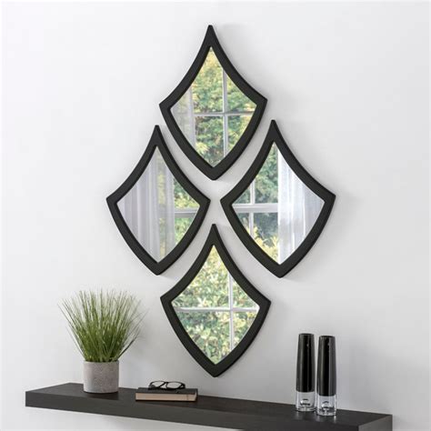 Eternal Silver Wall Mirror With A Combination Of 4 Pieces Of Framed