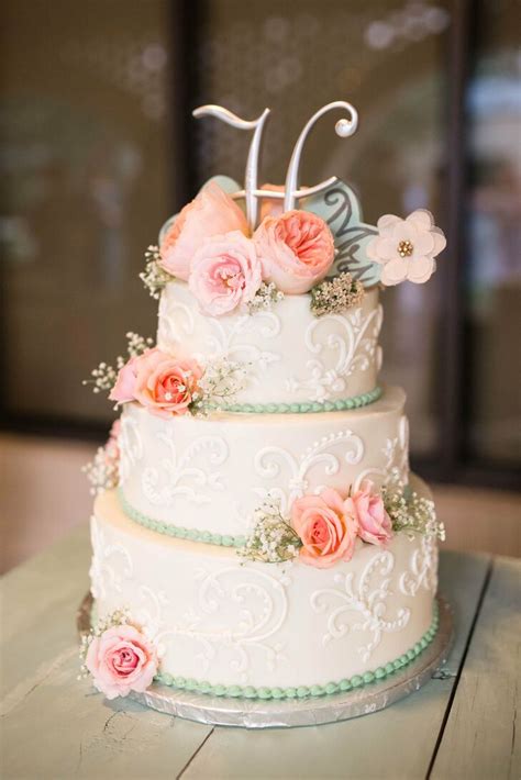 About 12% of these are cake tools. Three Tier Vintage Inspired Wedding Cake with Intricate ...