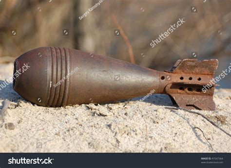 Old Rusted World War Ii Mortar Shell Stock Photo 41547364