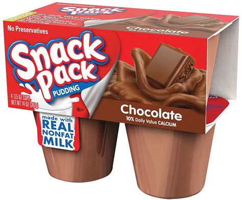 Hunts Snack Pack Chocolate Pudding 35 Oz 48 Cups Hun55418