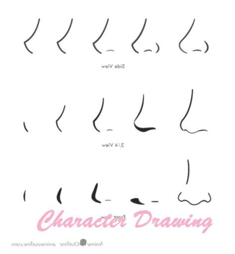 Via How To Draw Anime And Manga Noses Anime Art References