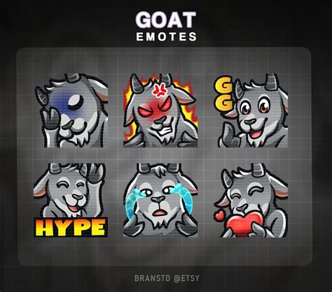 6x Goat Emotes Goat Emotes Twitch Emotes In 2022 Twitch Goats