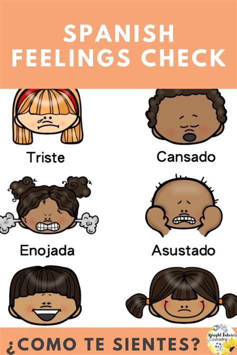 Spanish Feelings Check School Counseling Elementary Counseling