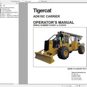 Tigercat Carrier S C Operator Manual