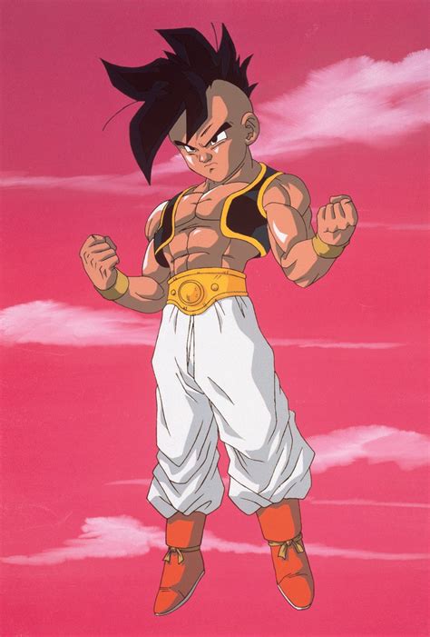 Uub Dragon Ball Dragon Ball Gt Highres Scan Tagme Black Eyes Black Hair Fusion Gold