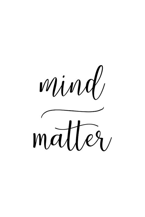 Mind Over Matter Quote By Bangint Redbubble