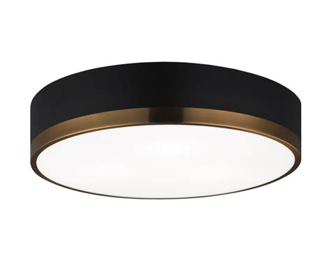 Trydor Black And Aged Gold Brass Ceiling Mount 3025m7g Kuhl Lighting