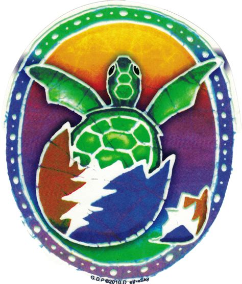 Grateful Dead Hatching Terrapin Bumper Sticker Decal Peace