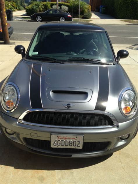 Dark Gray With Black Racing Stripes In Mint Condition Mini Cooper S