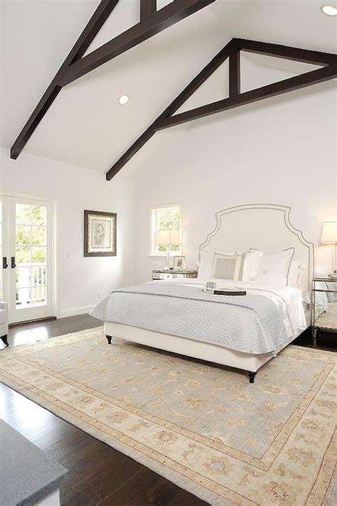 The architectural ceiling structure holds ambient recessed lighting and is a vaulted ceiling flanked by large windows can create a stunning focal point looking out over a beautiful nature scene or garden. Vaulted Bedroom Ceiling - Transitional - bedroom - Core ...