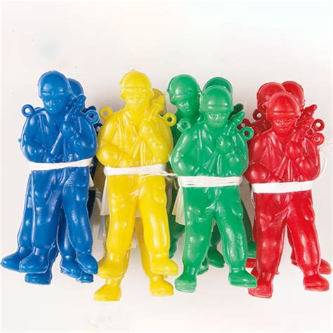 Assorted Paratrooper Plastic Toys Party Favours 9cm Pack Of 12