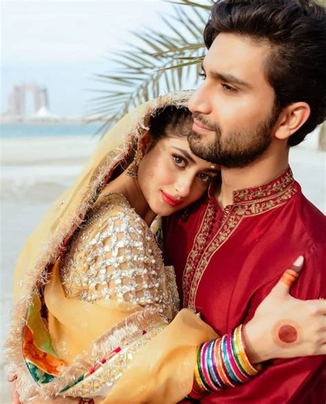 Latest Pictures Of Newly Wed Couple Sajal And Ahad Reviewitpk