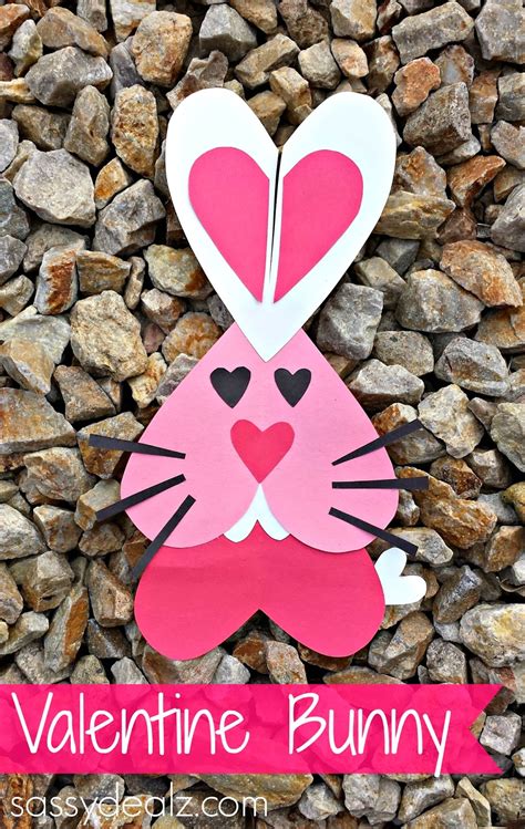 Heart Bunny Rabbit Craft For Kids Valentines Day Project