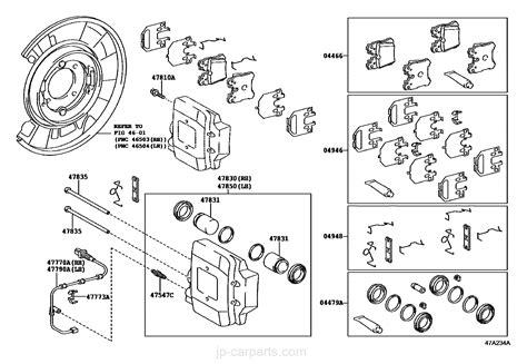 Rear Disc Brake Caliper And Dust Cover Lexus Part List｜jp