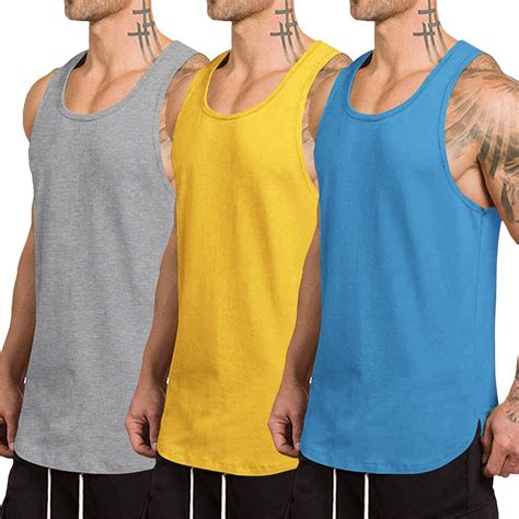 Coofandy Men S Pack Quick Dry Workout Tank Top Gym Muscle Tee Fitness