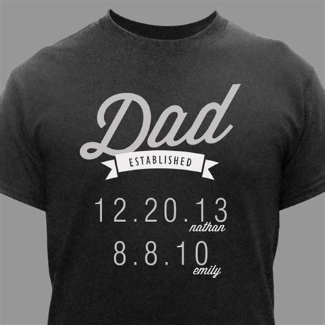 Dad Established T Shirt Tsforyounow
