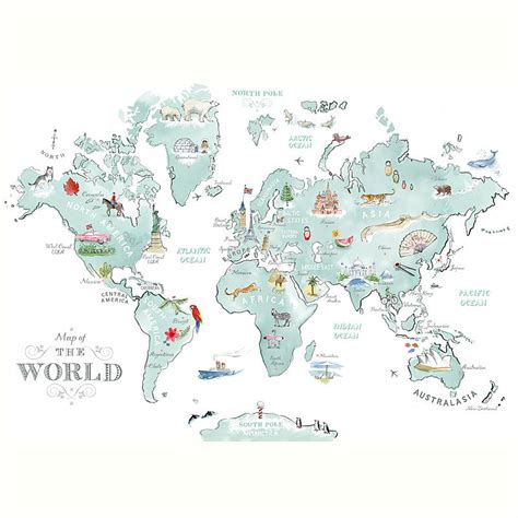 Illustrated Our Map Of The World