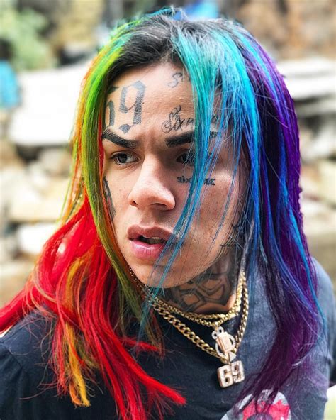 tekashi 6ix9ine s rainbow colored hair costs him 15 000 each time he gets it done