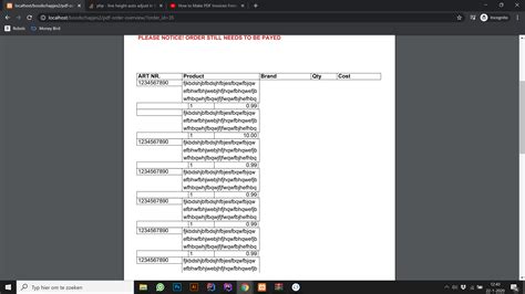 Php Fpdf Multicell Alignment Stack Overflow