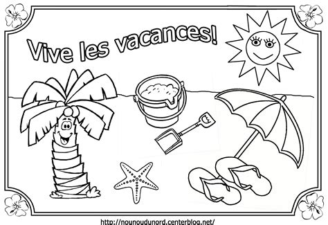 Coloriage Pour Les Vacances D été Teaching French Free Printable