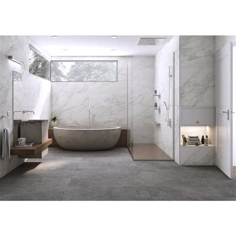 Amazon's choice for grey floor tile. Regency Gray Porcelain Tile in 2020 | Gray porcelain tile ...