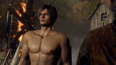 Shirtless Leon Chainsaw Demo At Resident Evil 4 2023 Nexus Mods