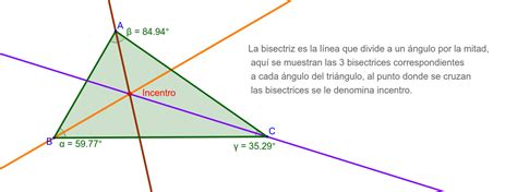 Bisectrices De Un Triángulo Geogebra