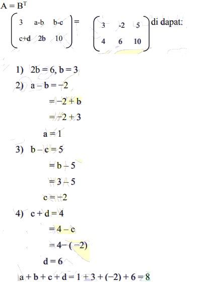 Latihan Soal Determinan Matriks Latihan Soal Yuk