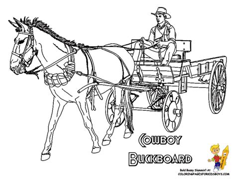 Western Wagon Coloring Page Coloring Pages
