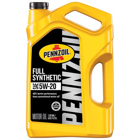 Pennzoil Full Synthetic 5W-20 Motor Oil, 5 Quart - Walmart.com