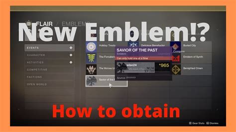 How To Get New Osiris Emblem Youtube